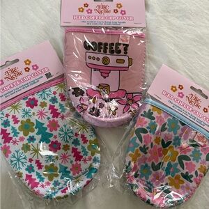 Pink and Floral  Coffee Cup Covers